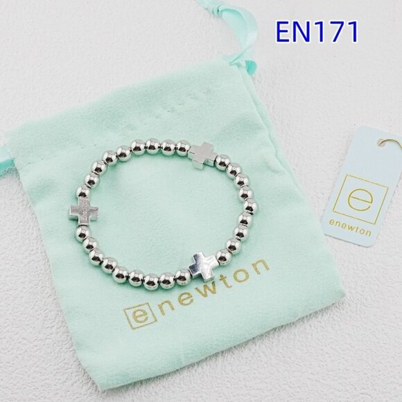 Enewton White Gold Cross Bracelet